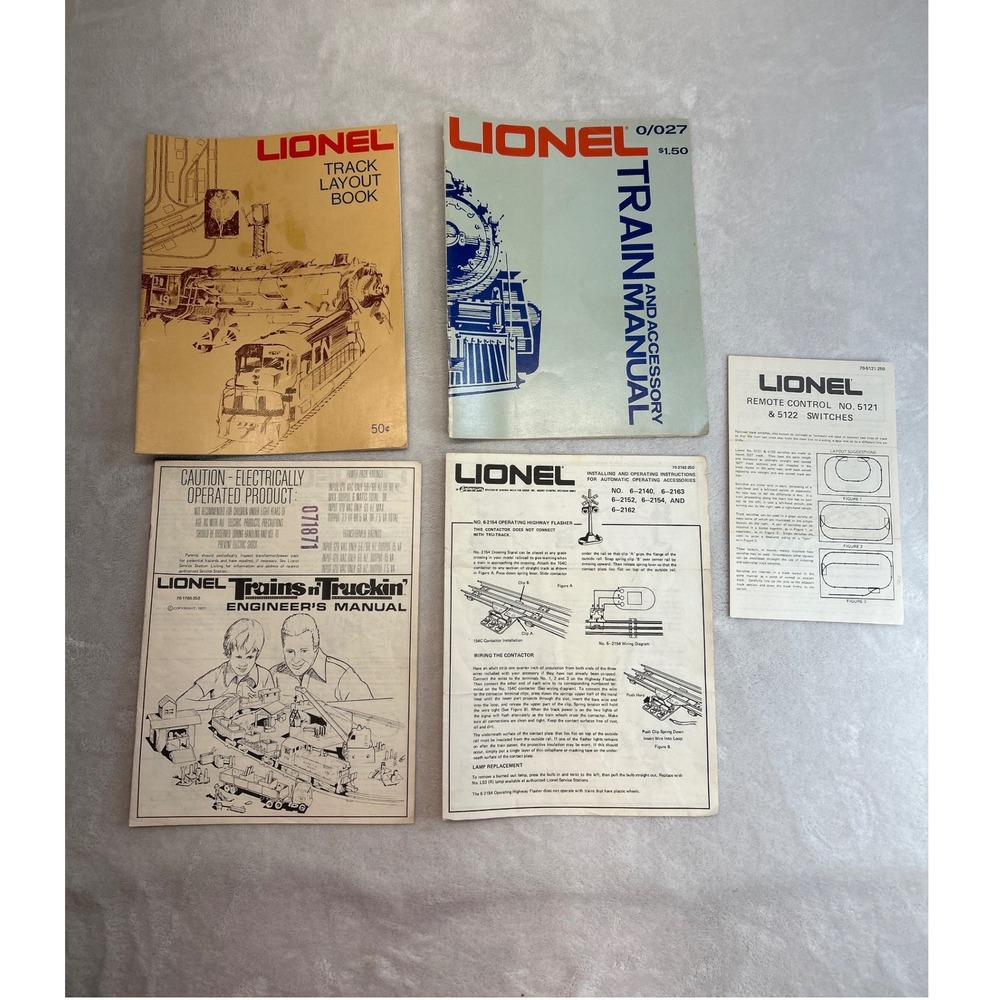 Vintage Lionel Manuals Track Layout Trains n Truckin Instructions Lot of 5